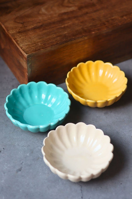 Set of 3 - Ice Cream Bowls handmade in India