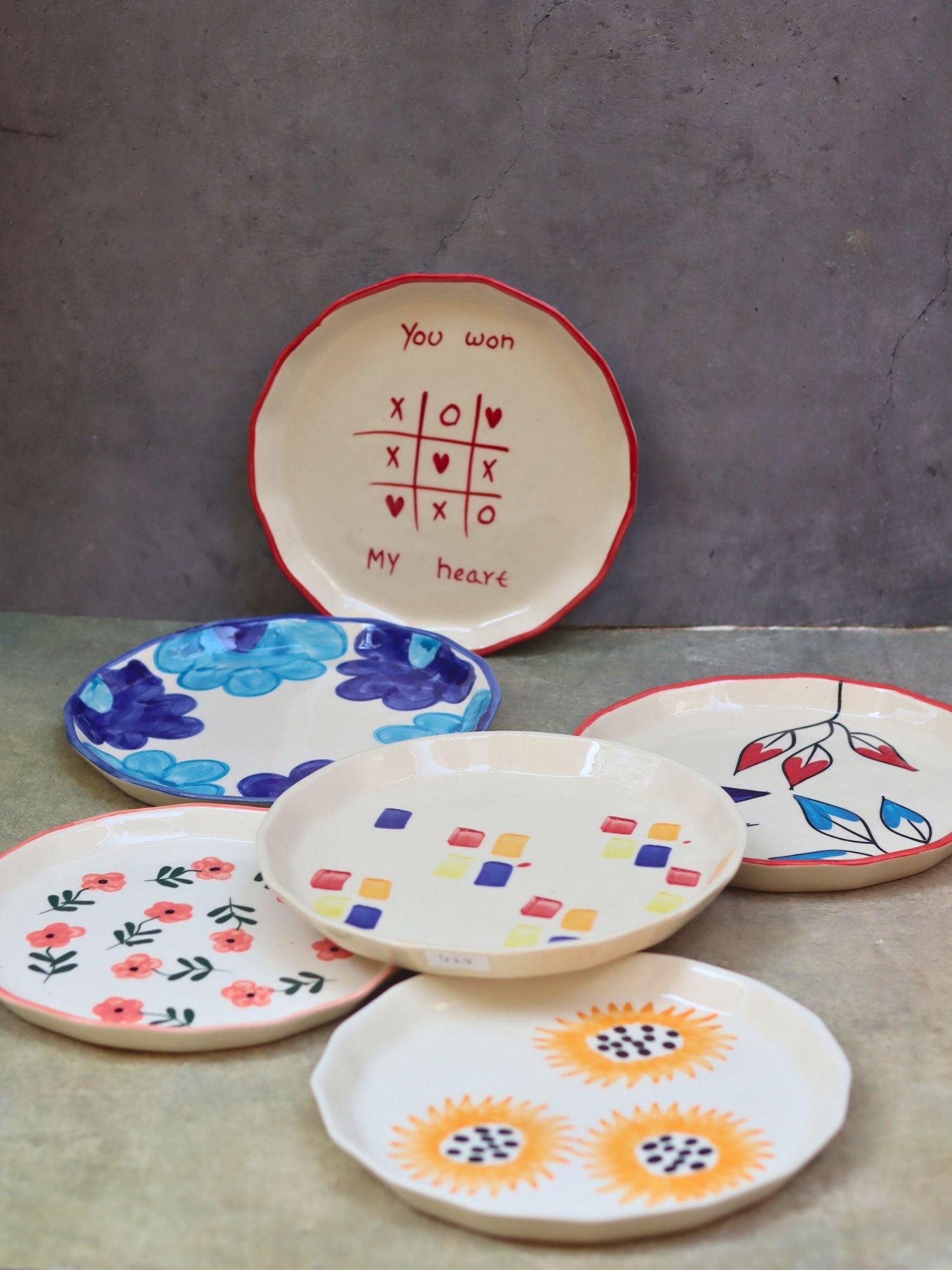 Set of 6 Favourite Snack plates combo (for the price of 5) handmade in India