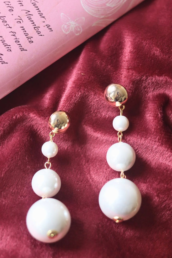 Handmade Dangling Pearl Earrings