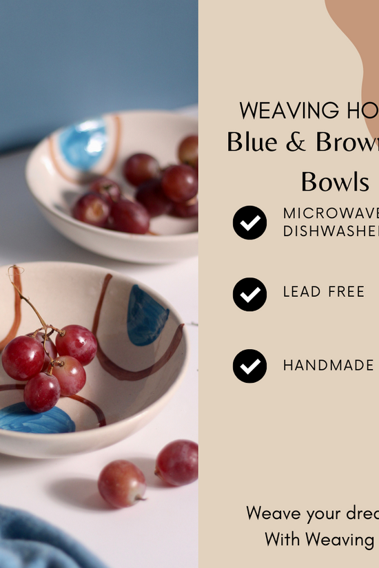 Bowl blue and brown specifications