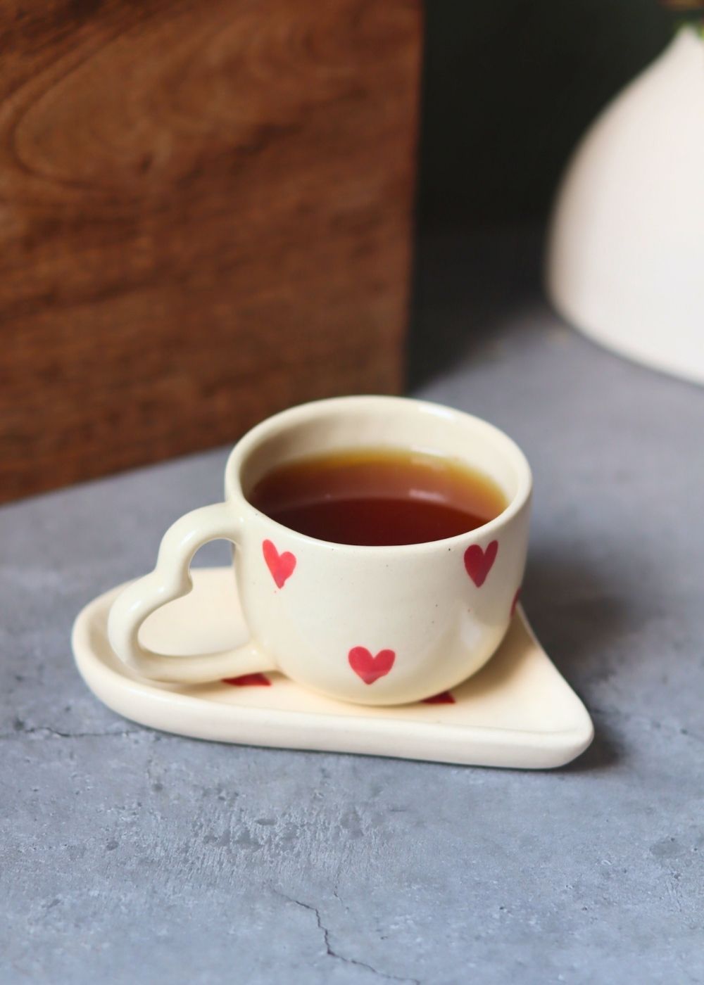 Handmade Valentino Mug & handmade Dessert Plate