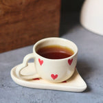 Handmade Valentino Mug & handmade Dessert Plate