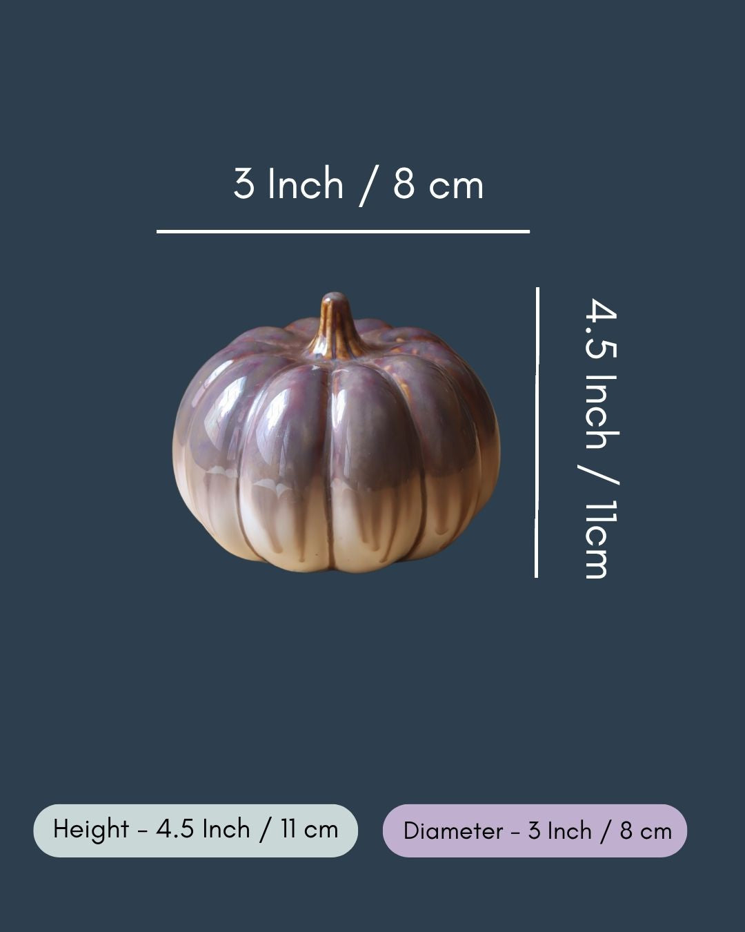 Shaded brown pumpkin - round
