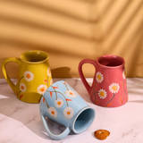handmade spring coffee mug set of three combo