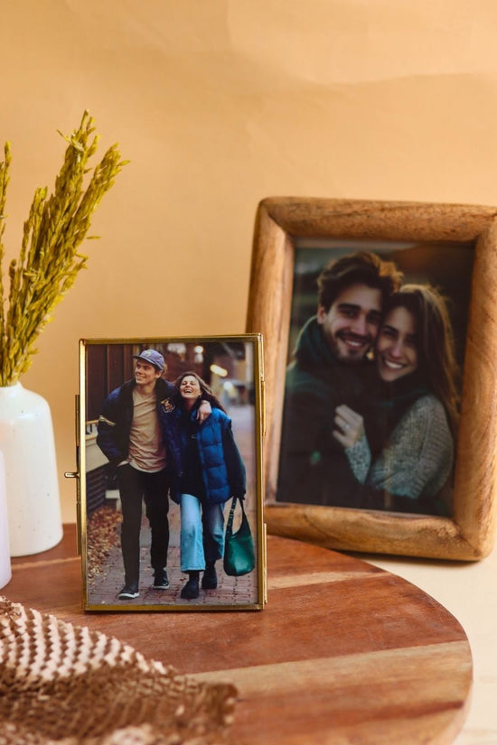 Rounded Wooden Frame & Minimal Glass Frame handmade in india