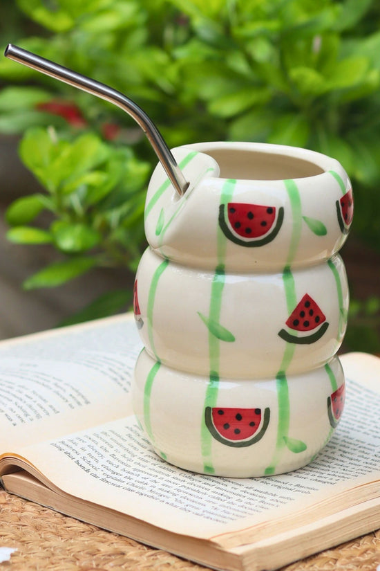 Melon Sipper made by ceramic