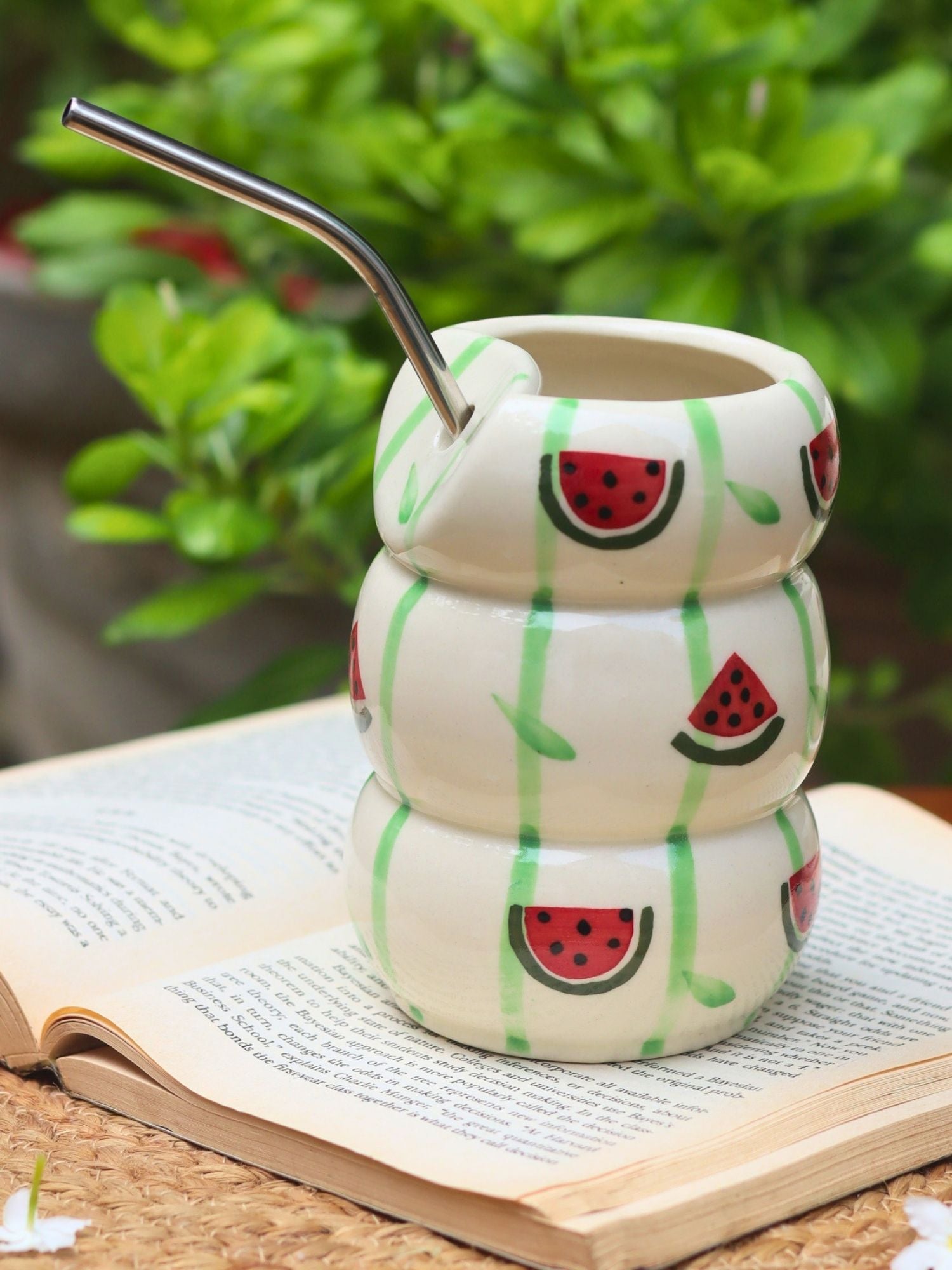 Melon Sipper made by ceramic