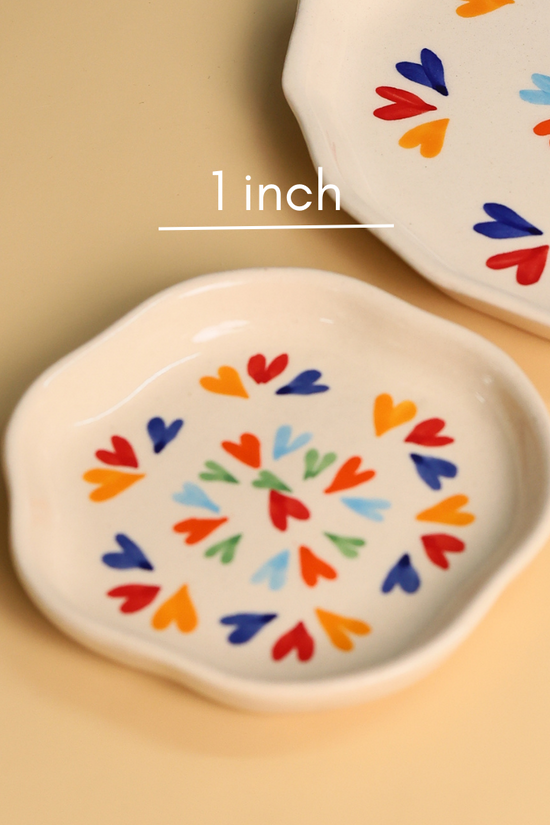 loveislove handmade dessert plate for your love one, combo