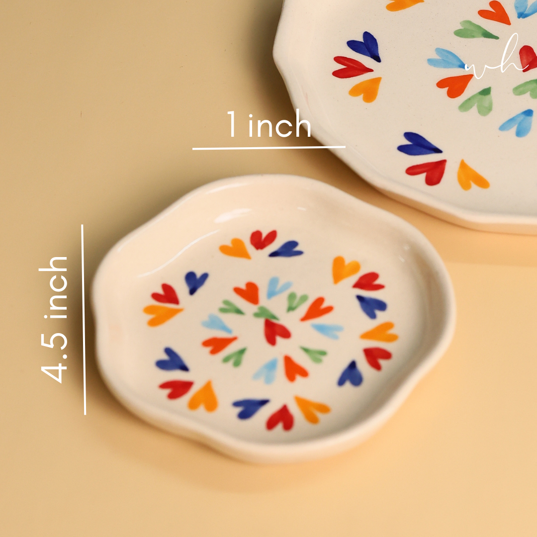 loveislove handmade dessert plate for your love one, combo