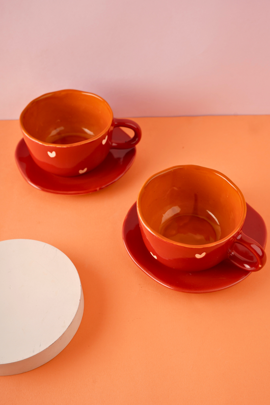 handmade cup & dessert plate set