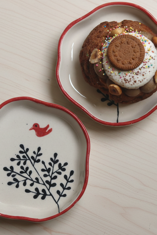 Birdie- Handmade Dessert Plate