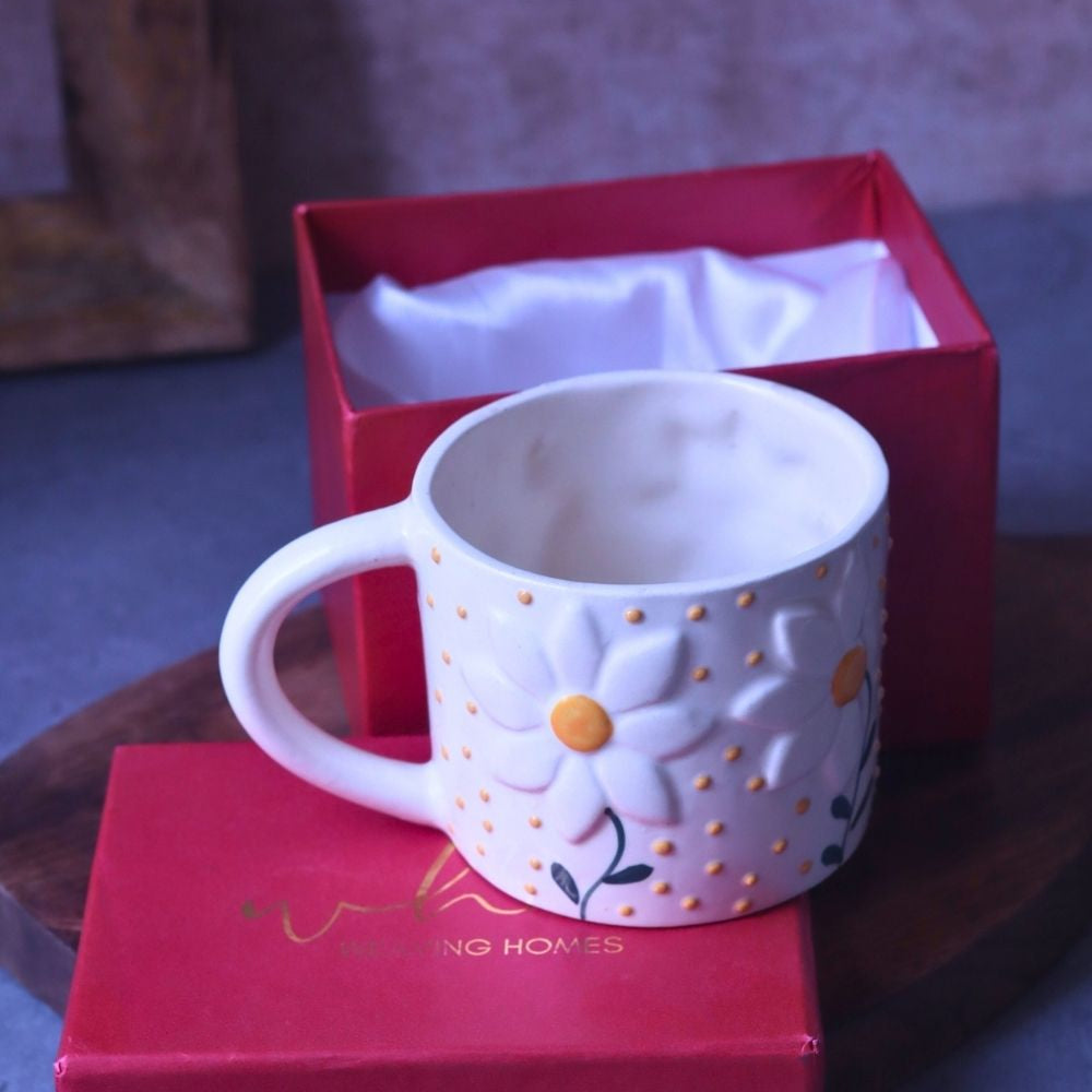 Handmade Wildflower Mug in a Gift Box