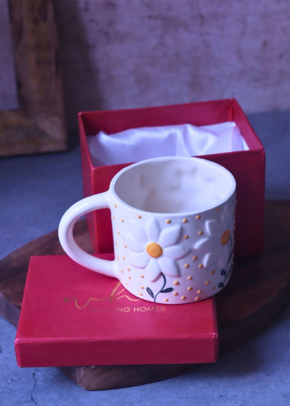 Handmade Wildflower Mug in a Gift Box