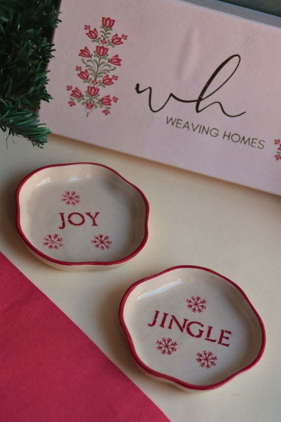 Jingle & Joy Handmade Dessert plate in a Gift Box with premium quality material