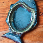 Fish Shaped platter blue color