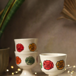 ice cream goblet with different roses design
