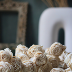 Dried white rose bunch for home decoration