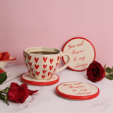 heart mug & you will forever be my always made by ceramic 