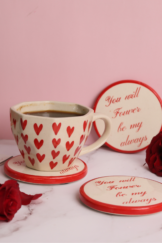 heart mug & you will forever be my always made by ceramic 
