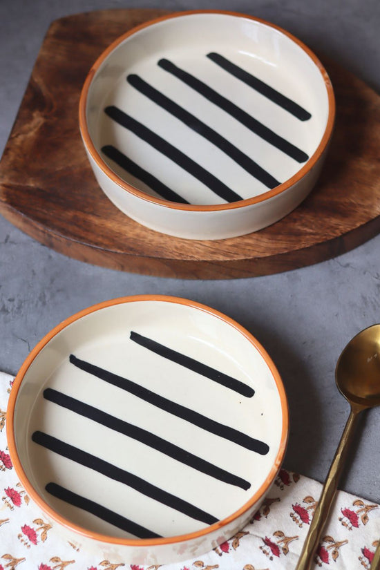 Zebra - Salad Bowl handmade in india