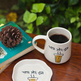 Chai or Tum Mug & Handmade Dessert Plate - The Chai Lovers Edit handmade in india