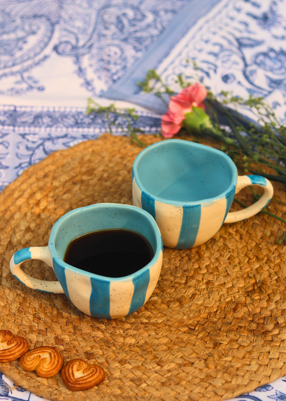 Sky Blue Cappuccino Mugs