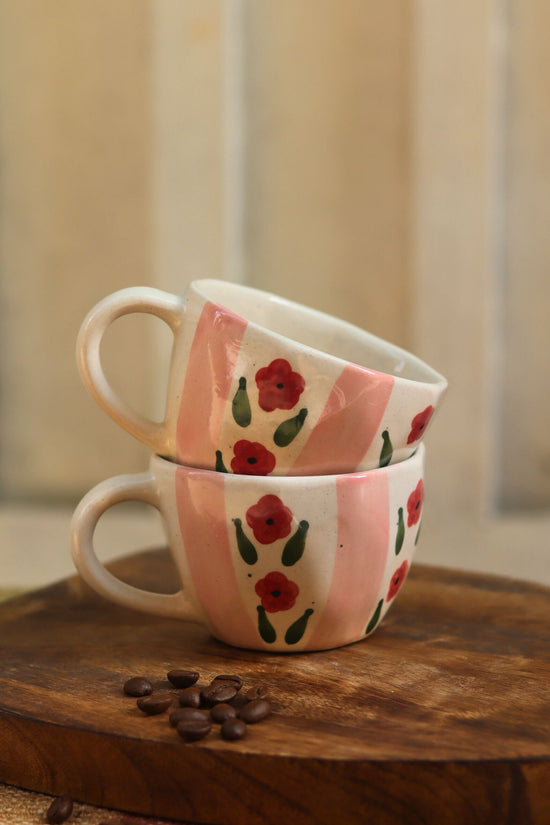 Pastel tulip Mug made by ceramic