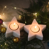 Marble star candle light holders