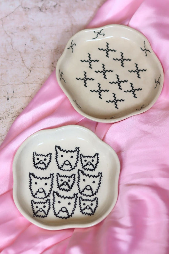 Crosses & Cats Handmade Dessert Plate with premium quality Material
