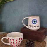 set of 2 ceramic mugs handmade in india