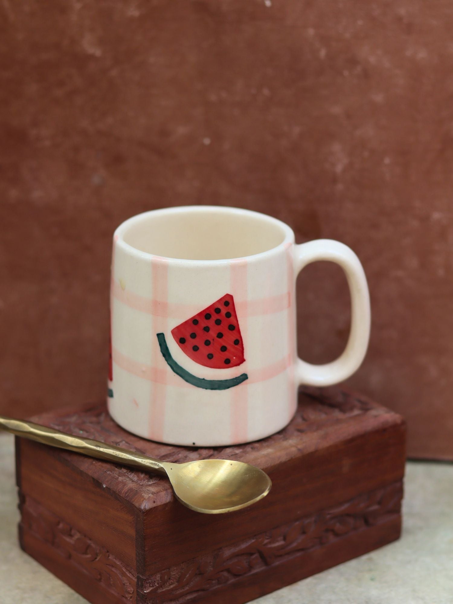 Spicy Watermelon Mug handmade in India