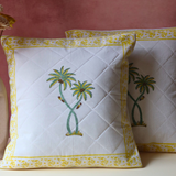 Handprinted cushion covers