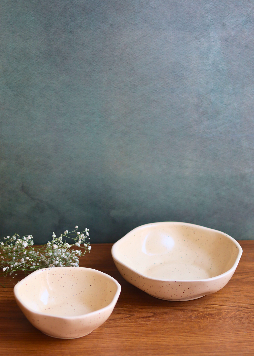 basic creamy bowls handmade in india