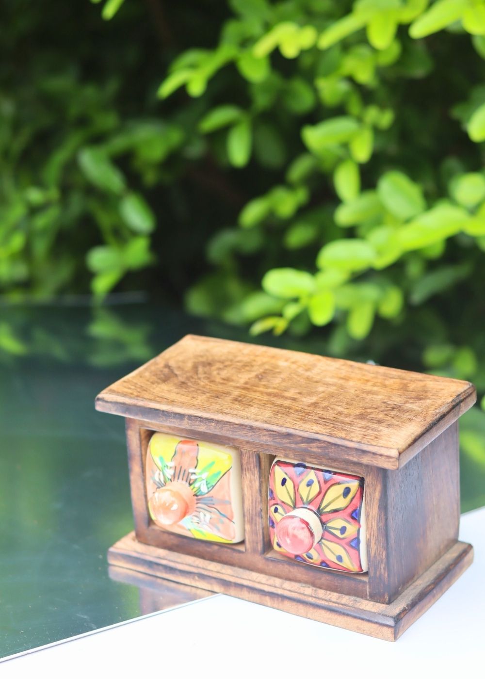 Wooden Decor Drawer – Tribal Hues made by wooden