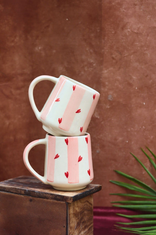 Striped Love Mug with premium quality material
