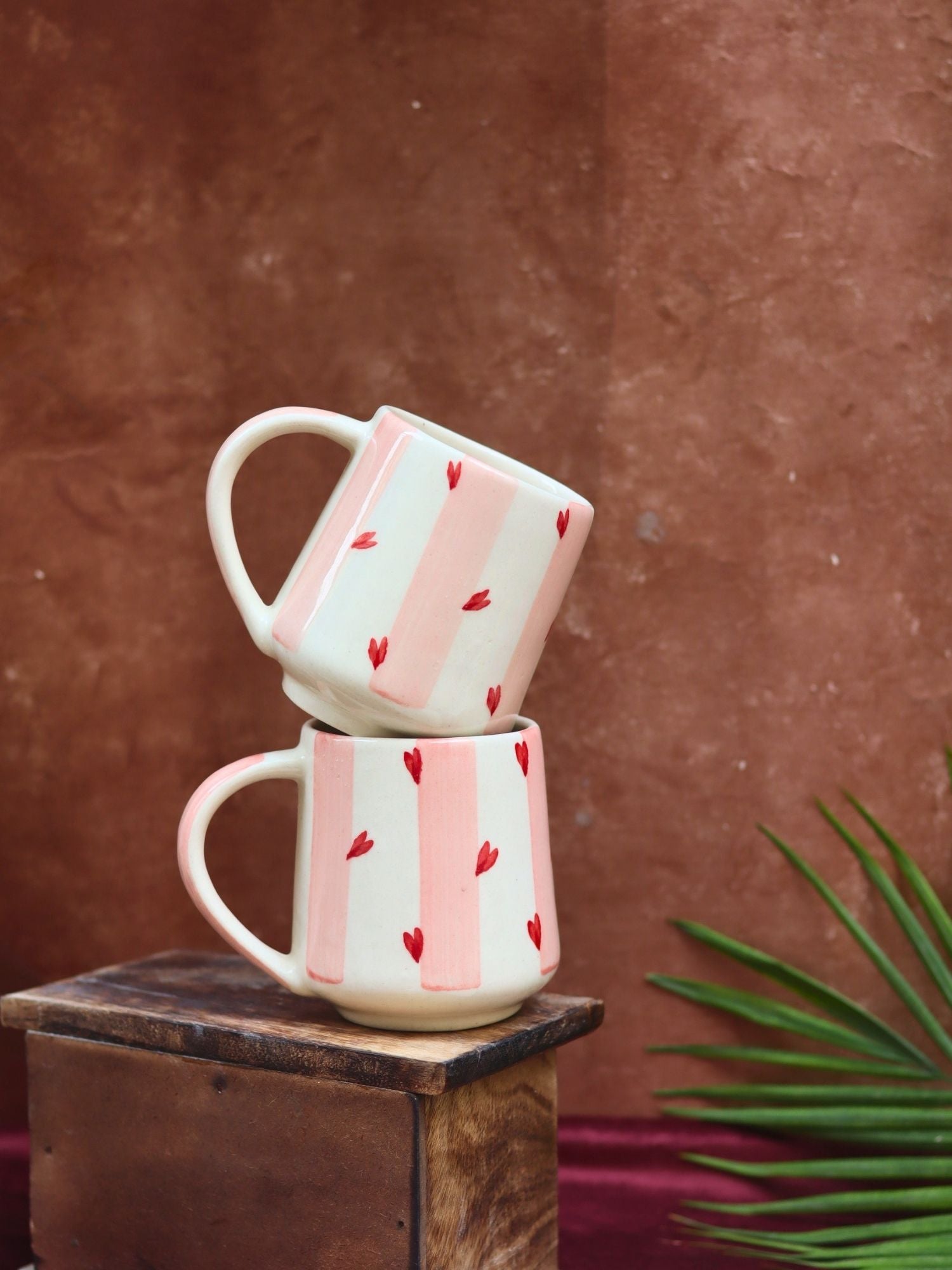 Striped Love Mug with premium quality material