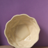 Handmade ceramic bowl white color - large