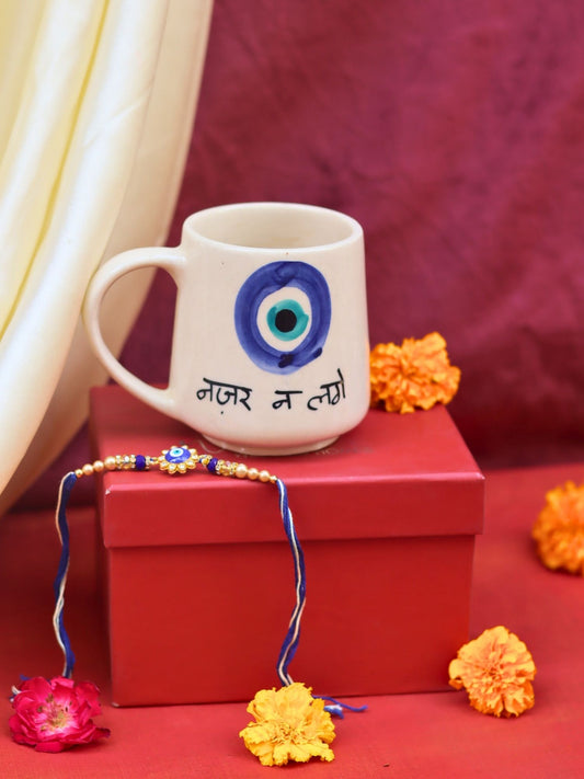 handmade Nazar Na lage Rakhi gift box
