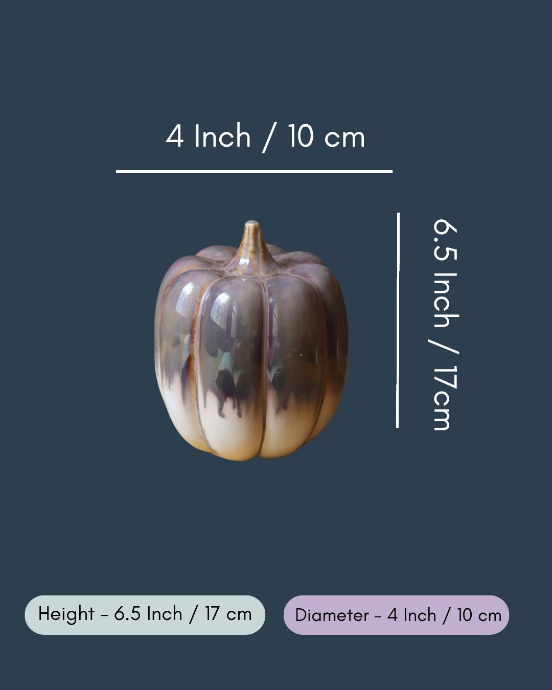 Shaded brown pumpkin - tall