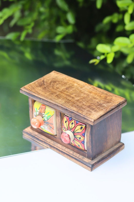 Wooden Decor Drawer – Tribal Hues Handmade in India