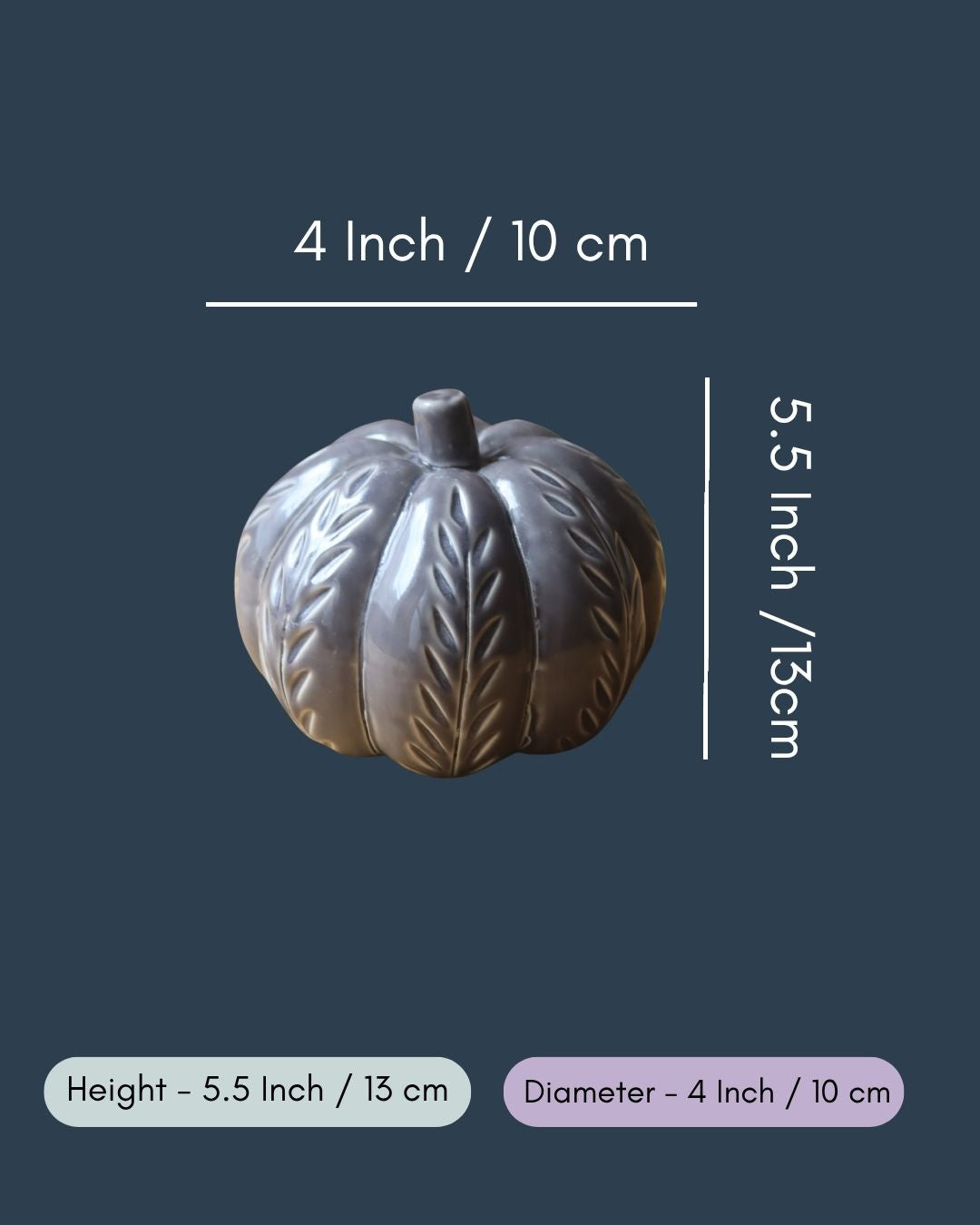 Grey Carved Pumpkin