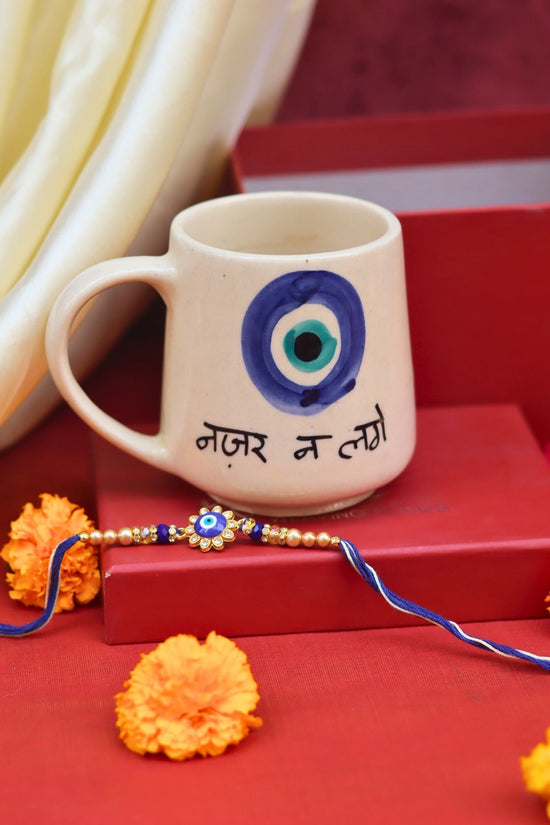 Nazar Na lage Rakhi gift box made by ceramic products