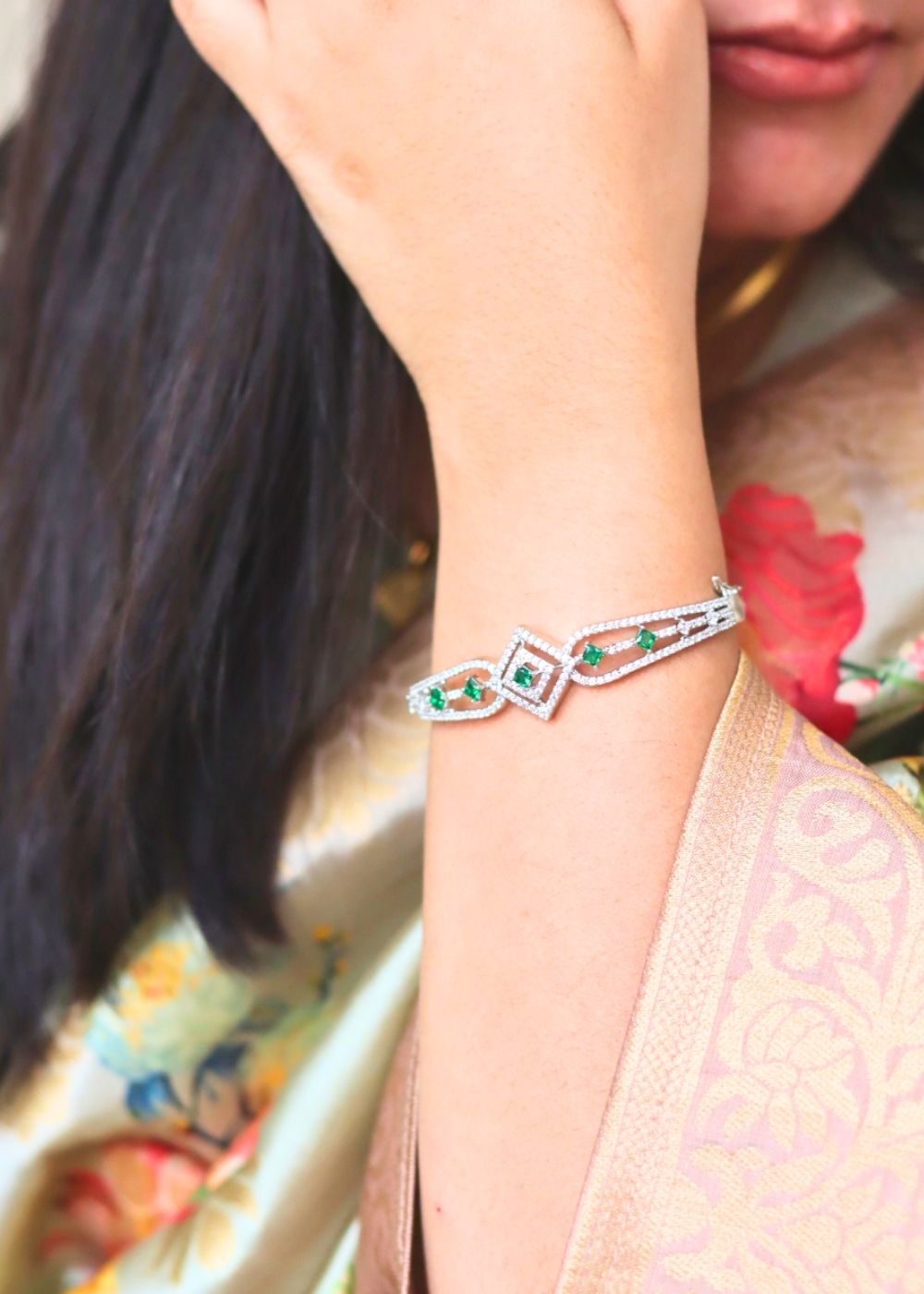 Anti tarnish Emerald Dream Bracelet