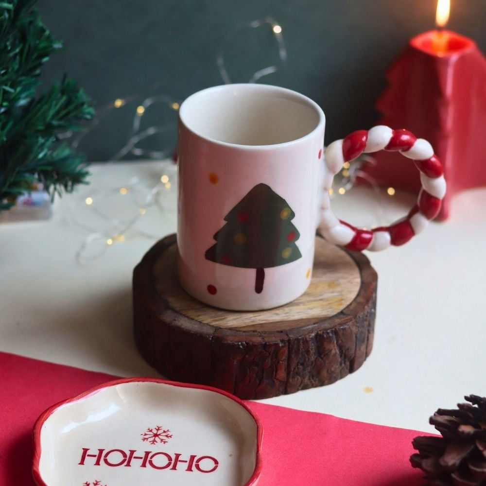 The OG Christmas Mug & HOHOHO Handmade Dessert Plate Made by ceramic