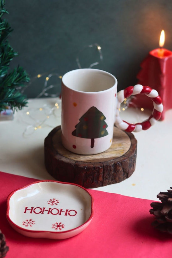 The OG Christmas Mug & HOHOHO Handmade Dessert Plate Made by ceramic