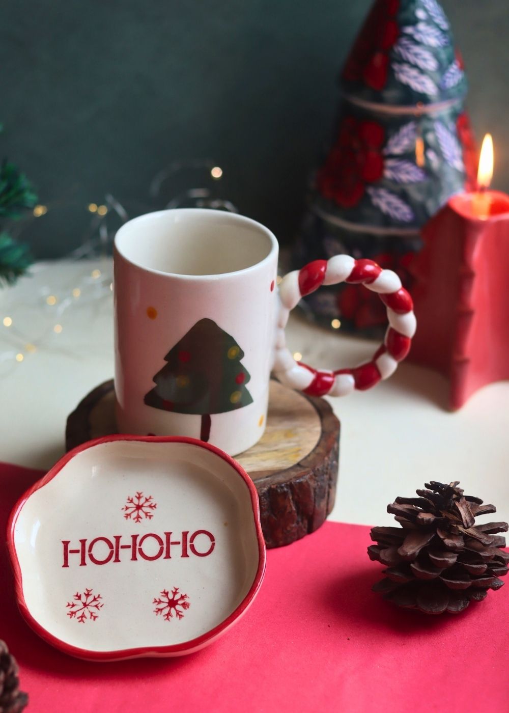 The OG Christmas Mug & HOHOHO Handmade Dessert Plate with premium quality material