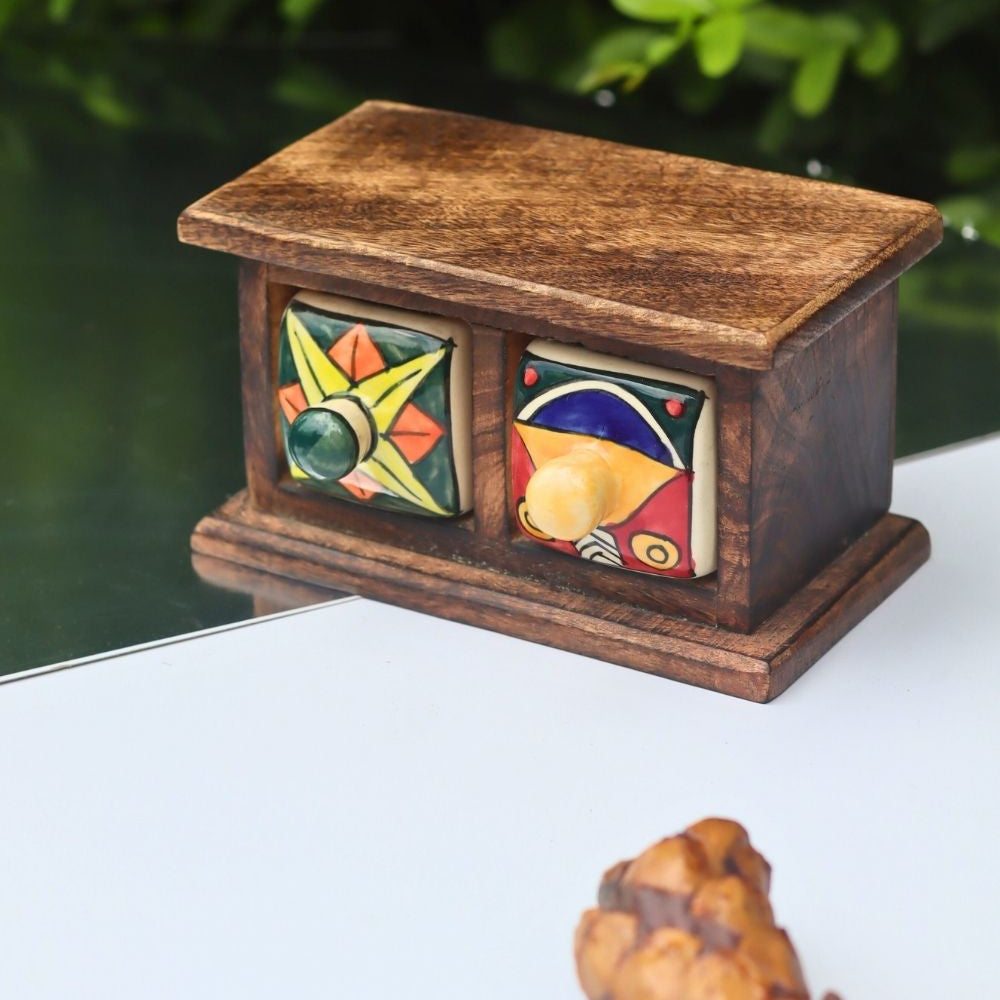 Handmade Wooden Decor Drawer – Boho Bloom