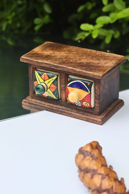 Handmade Wooden Decor Drawer – Boho Bloom