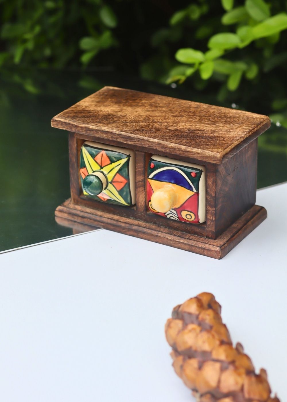 Handmade Wooden Decor Drawer – Boho Bloom