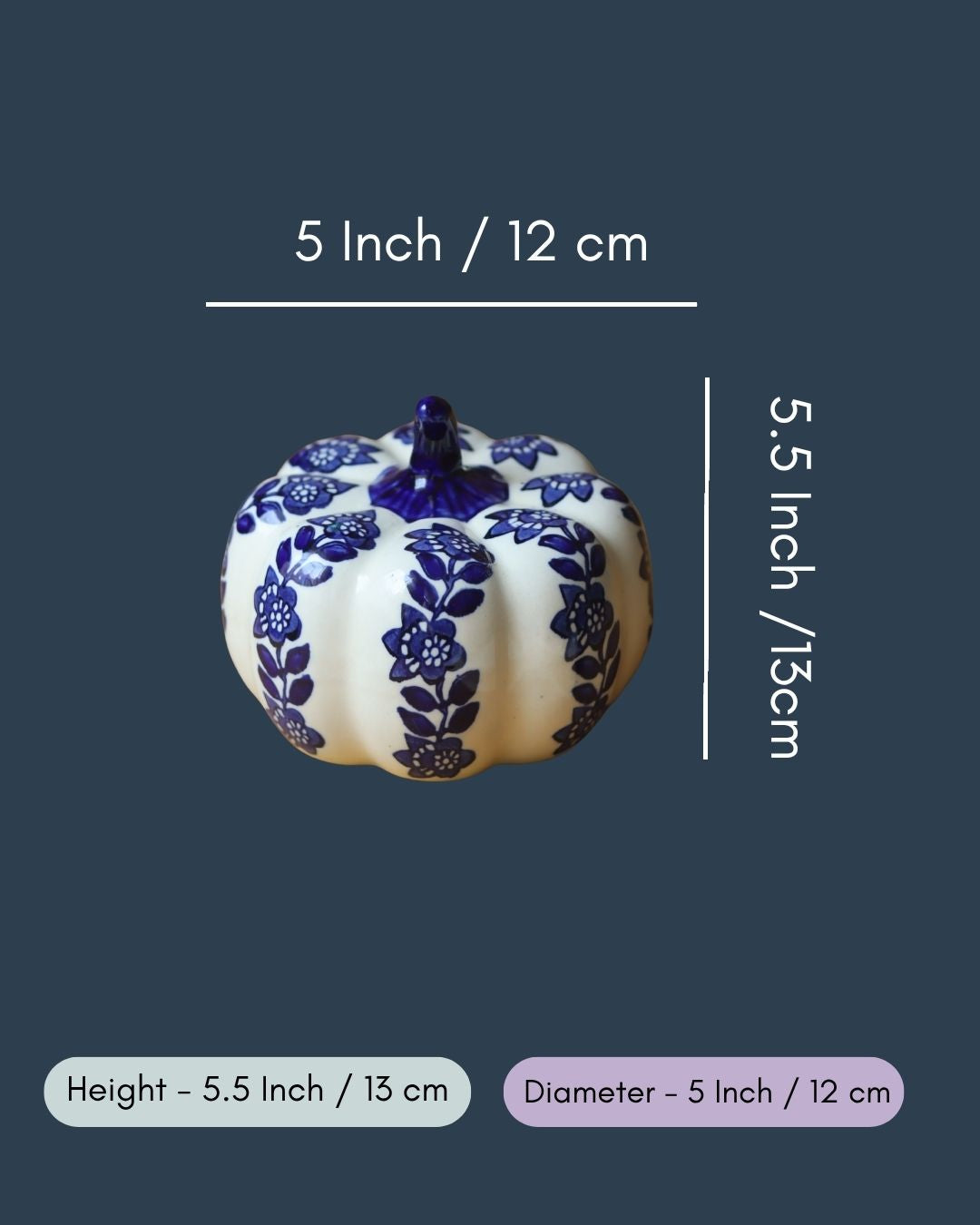 Blue & White Pumpkin
